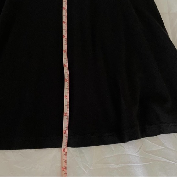 Lulu’s Black Tee Shirt Dress Peekaboo Crisscross Shoulders Size Small - Picture 6 of 9